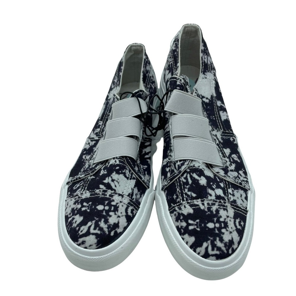 Blowfish Malibu Fruit Slip On Sneakers Black White Tie Dye Canvas‎ Shoes 8.5